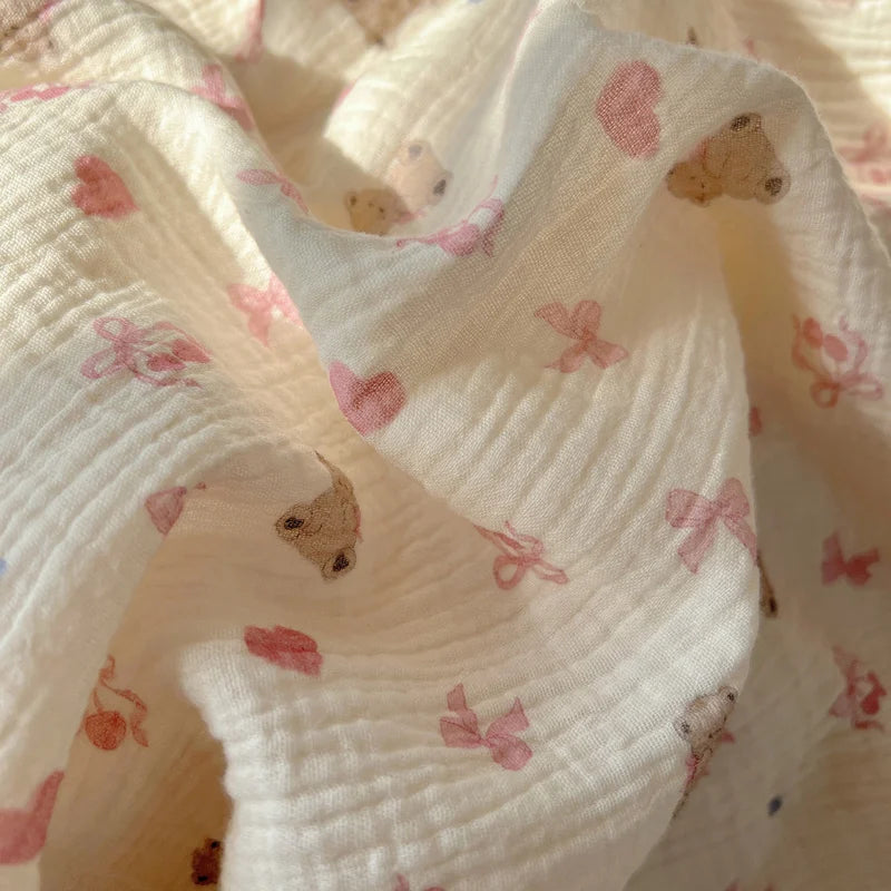 Plaid coton crepe leger ete motif enfant salon - vue 6 sur 6