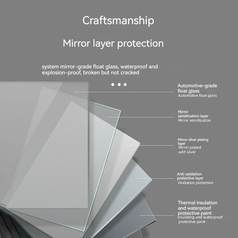 miroir rond à led avec rétroéclairage réglable et antibuée intelligent - vue 4 sur 25