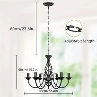 lustre vintage en fer forgé suspension métallique suspendue