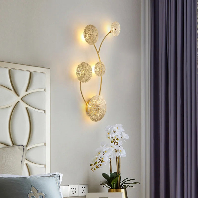 applique murale led dorée design moderne décoration intérieure