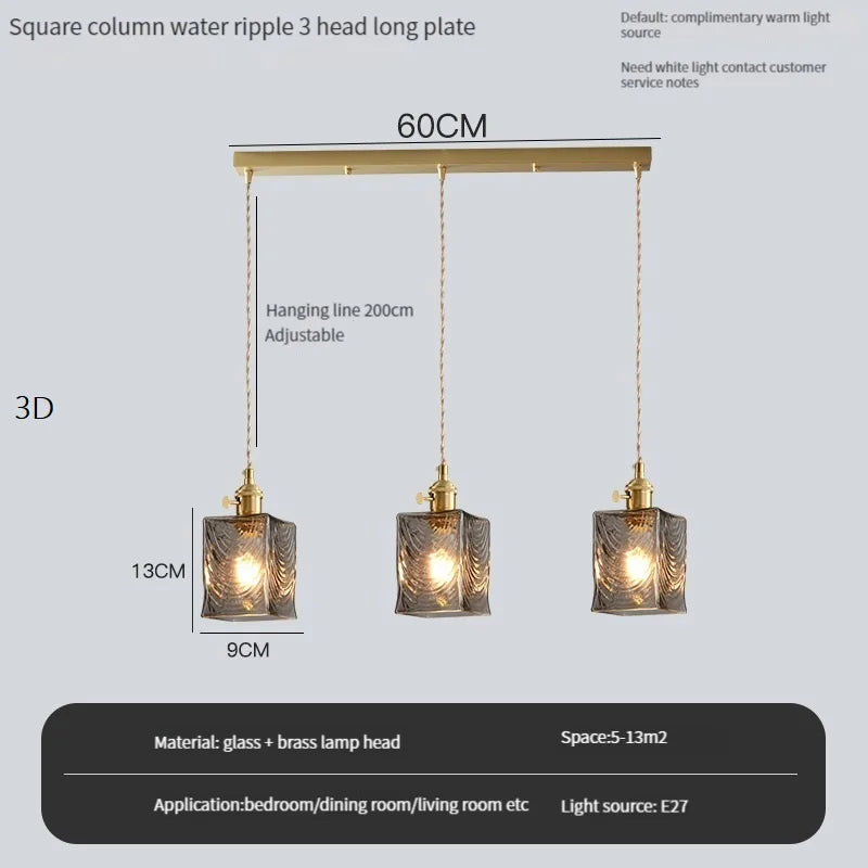 suspension vintage avec interrupteur et abat-jour en verre cristal - vue 8 sur 22