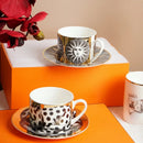 Service thé vintage céramique italienne avec plateau soucoupe