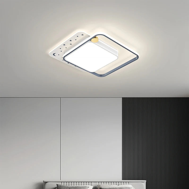 lustre moderne avec télécommande pour éclairage intérieur décoratif - vue 6 sur 15