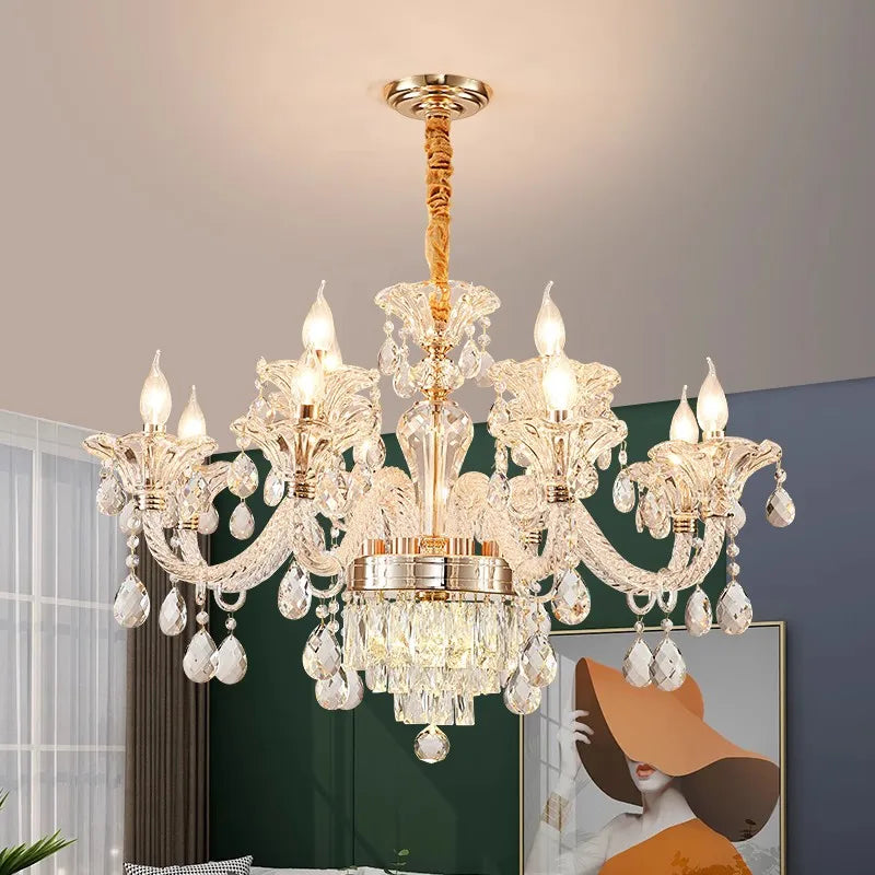 lustre en cristal design pour un éclairage élégant et raffiné - vue 6 sur 16