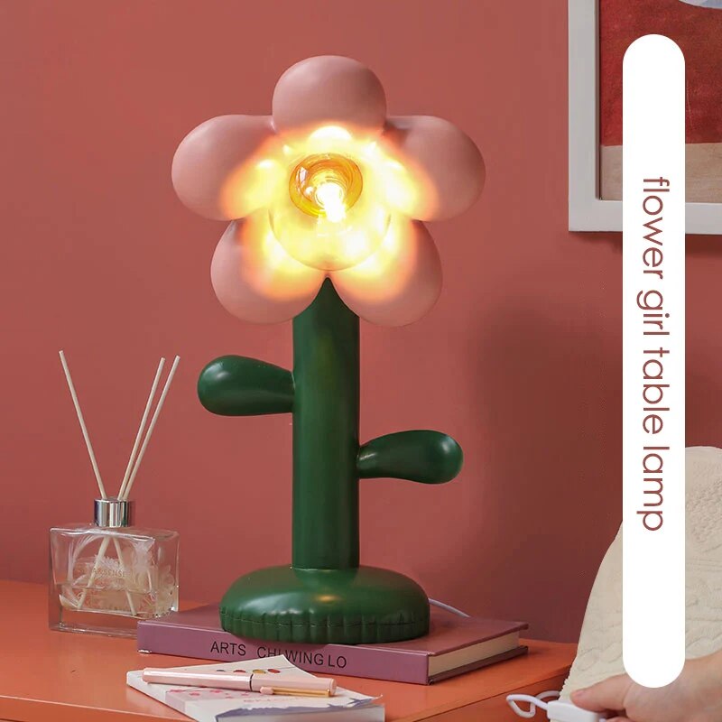 Lampe de table à fleurs créative - vue 6 sur 7