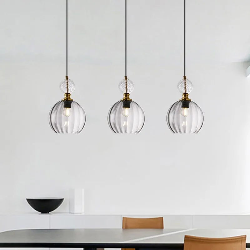 Suspension en verre LED nordique - vue 4 sur 14