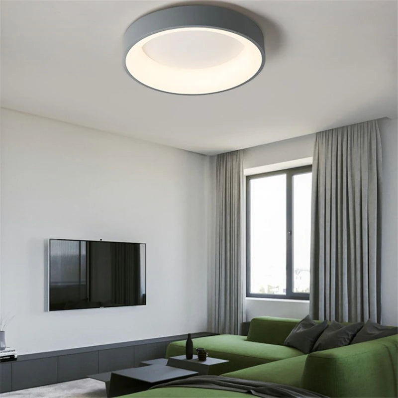 plafonnier moderne à leds minimaliste avec télécommande