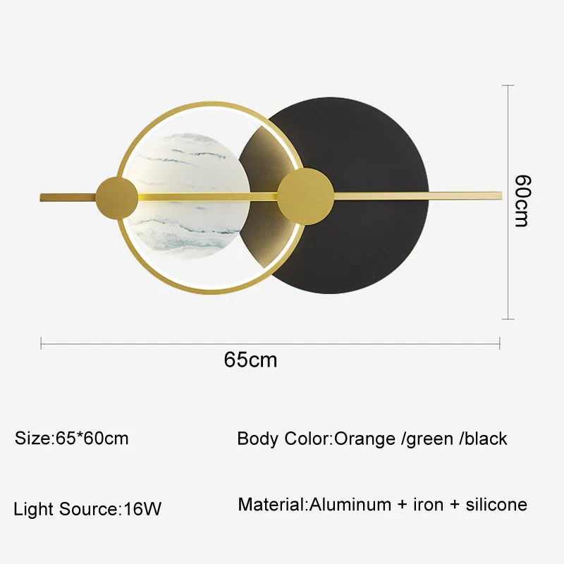 applique murale led nordique de luxe pour hôtel - vue 7 sur 9