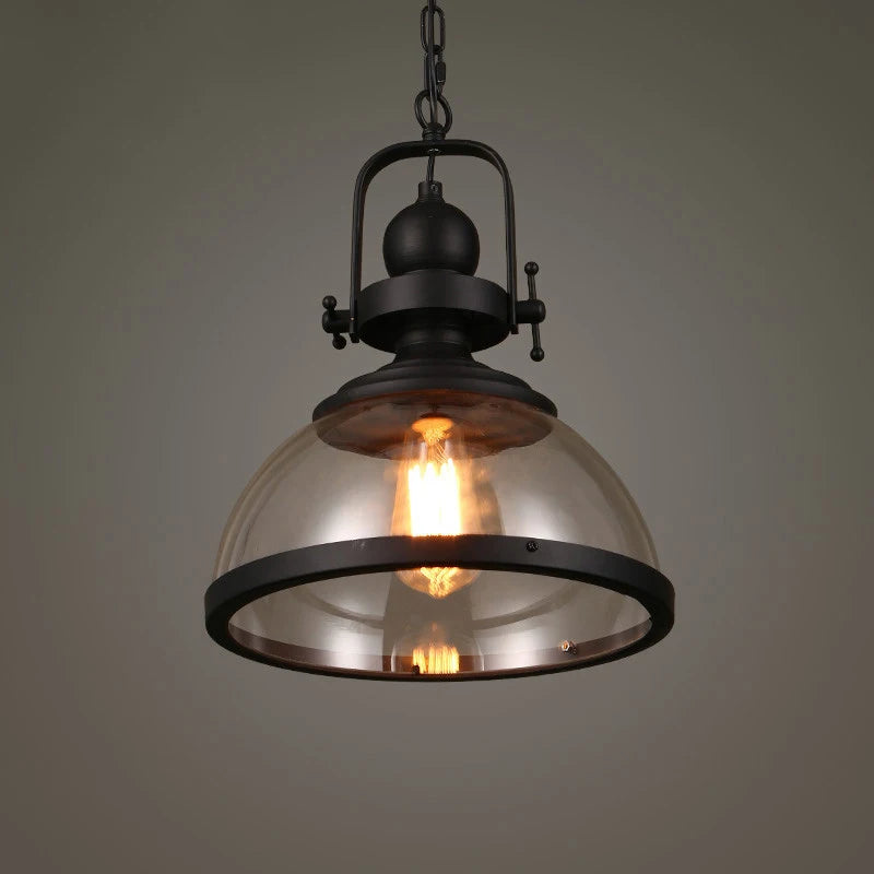 Suspension LED rétro en fer