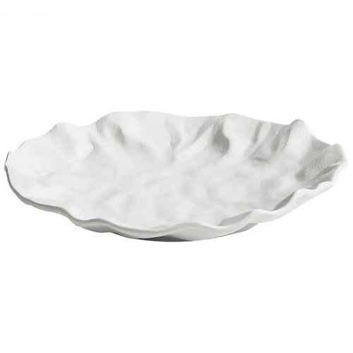 Assiettes creuses céramique texture ondulée style artisanal