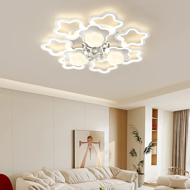 plafonnier moderne style citrouille luxe cristal 2024 pour toute la maison
