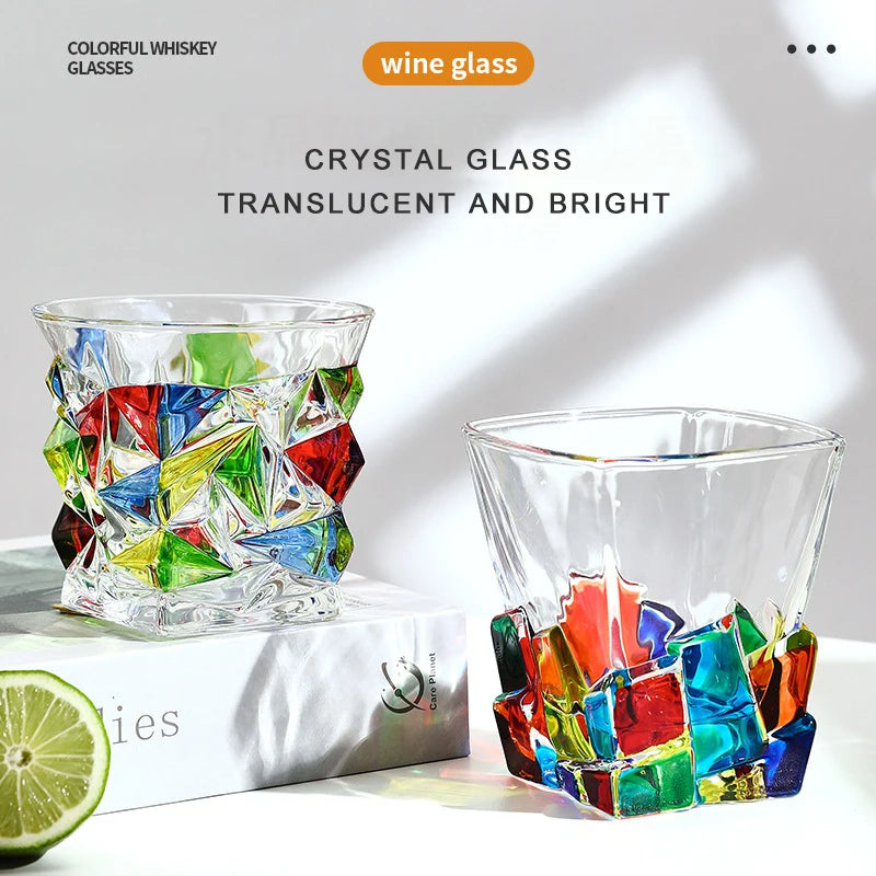 Verres cristal relief style vintage europeen 300 ml - vue 4 sur 7