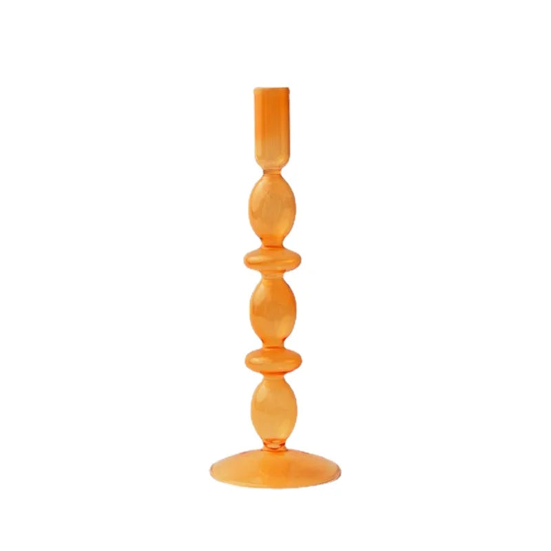 bougeoir conique en verre pour décoration intérieure festive - vue 11 sur 17
