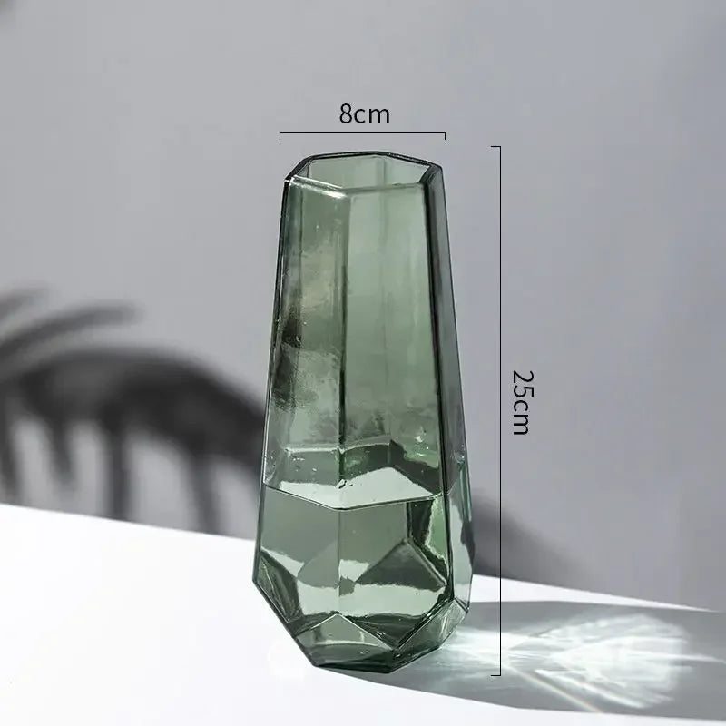 vase créatif en verre transparent pour fleurs décoratives