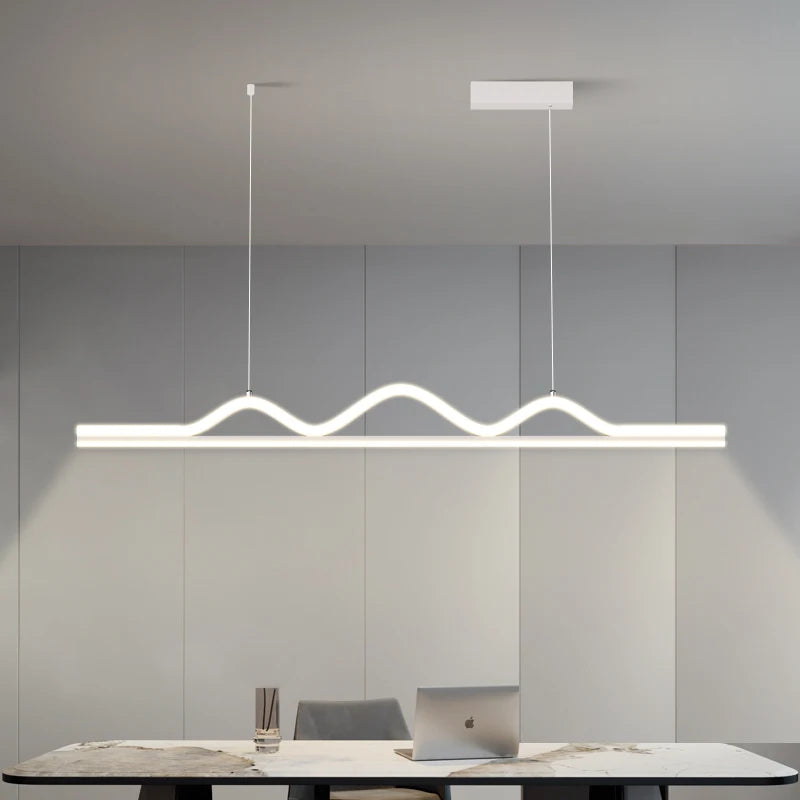 lustre led suspendu décoratif pour éclairage intérieur moderne - vue 4 sur 10
