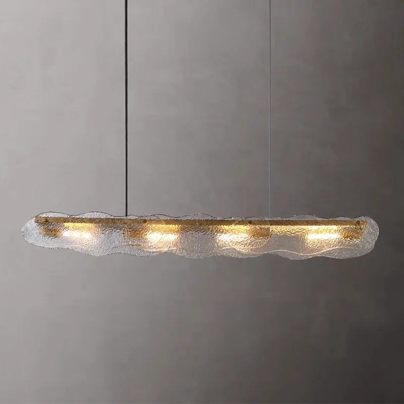 suspension moderne en cuivre et verre pour restaurant - vue 3 sur 12
