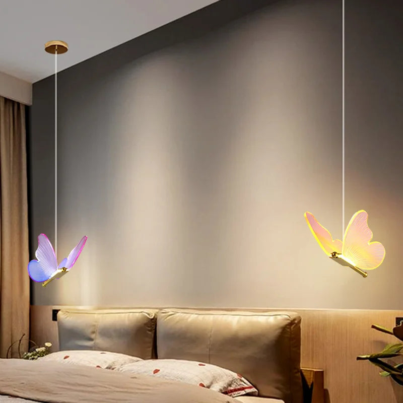Suspension led moderne en acrylique avec 3 couleurs