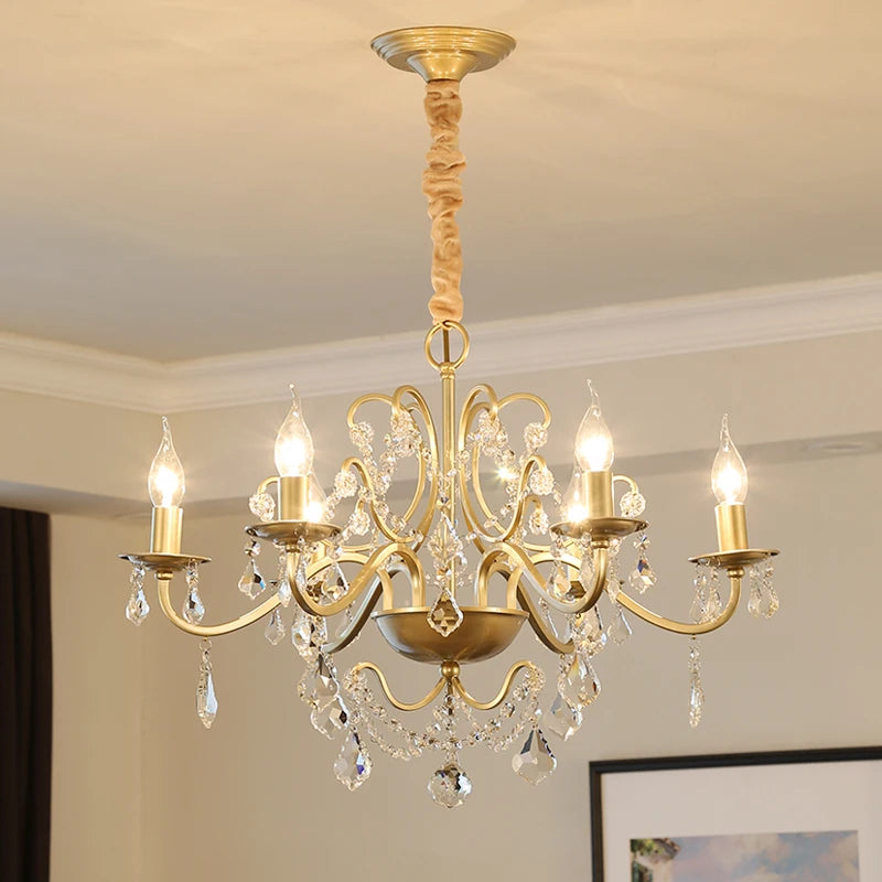 lustre moderne en cristal avec éclairage led élégant pour votre intérieur - vue 5 sur 10