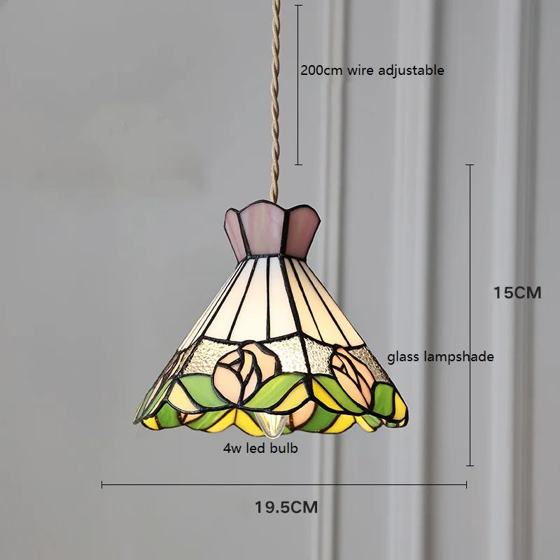 suspension fleur verre cuivre nordique moderne led iwhd europe syle
