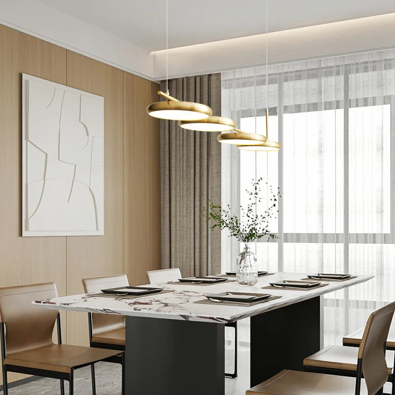 lustre moderne hauteur réglable luminaires suspendus - vue 3 sur 10