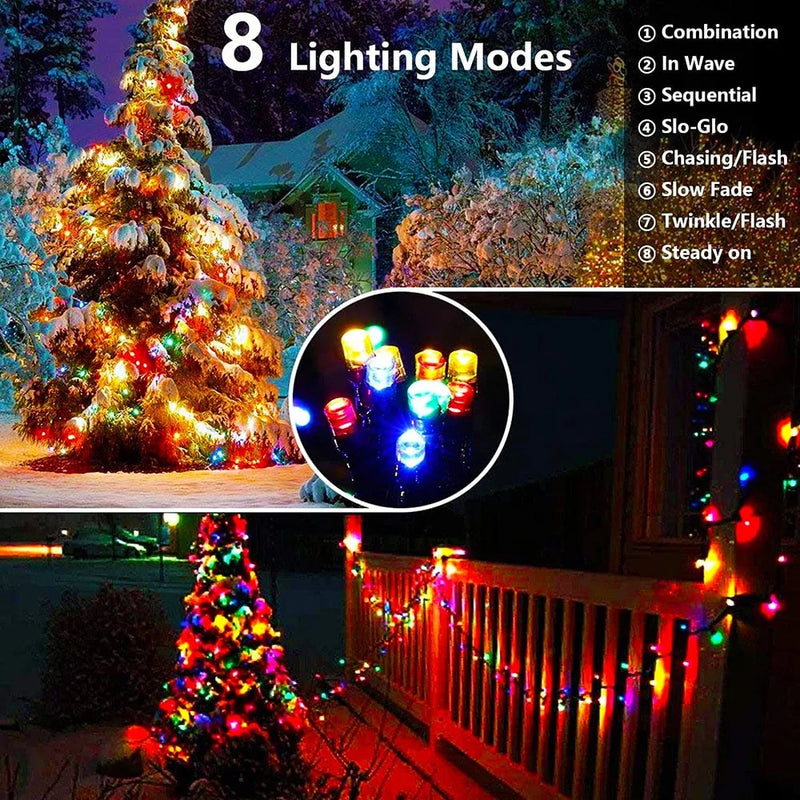 guirlande lumineuse solaire étanche pour extérieur jardin mariage Noël