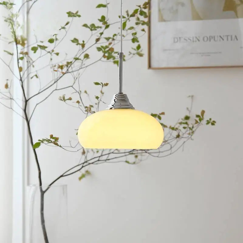 lampe led suspendue nordique en verre et métal pour intérieur
