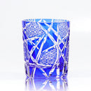 Verre whisky style edo kiriko motifs gravés artisanal