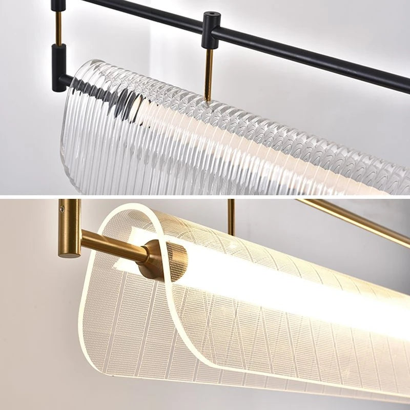 suspension minimalistes italiennes en acrylique led modernes - vue 6 sur 18