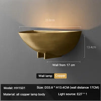 lampe de chevet en cuivre pour décoration intérieure élégante