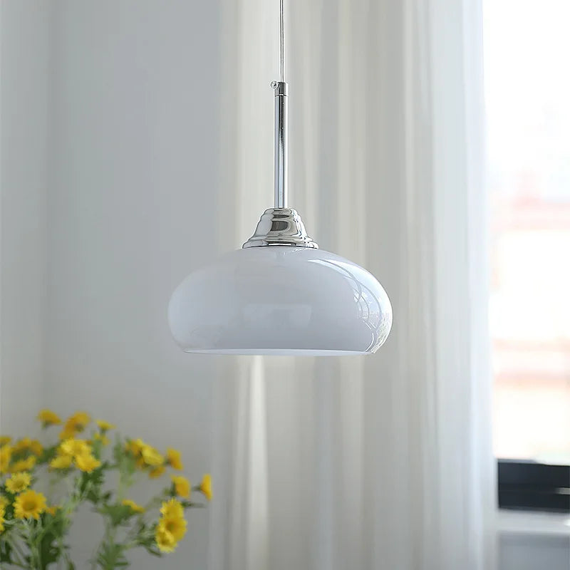 lampe led suspendue nordique en verre et métal pour intérieur