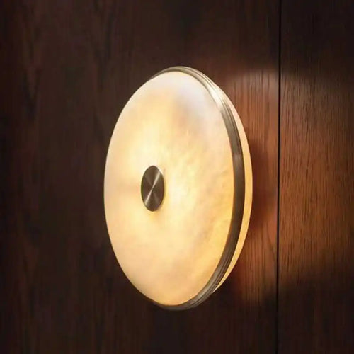 applique murale en marbre naturel espagnol éclairage luxe cuivre design créatif