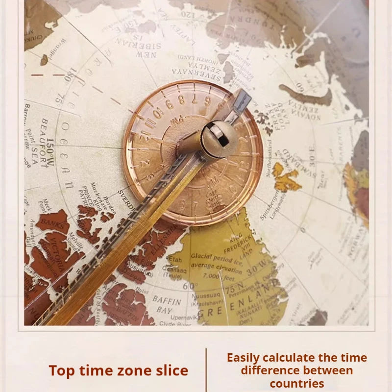 globe terrestre rétro éducatif pour décoration et géographie - vue 5 sur 7