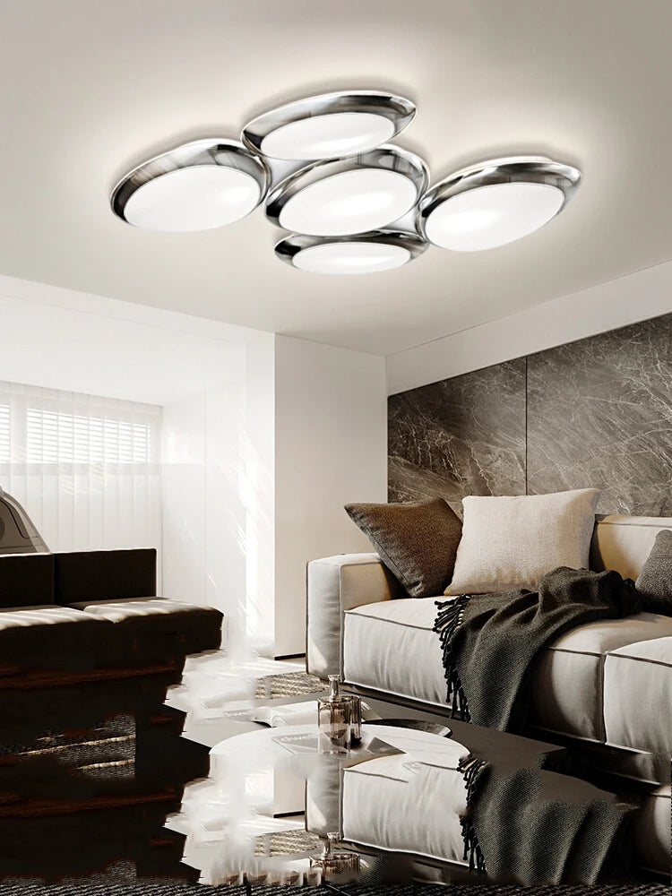 plafonnier led intelligent design moderne en forme de galets - vue 3 sur 9