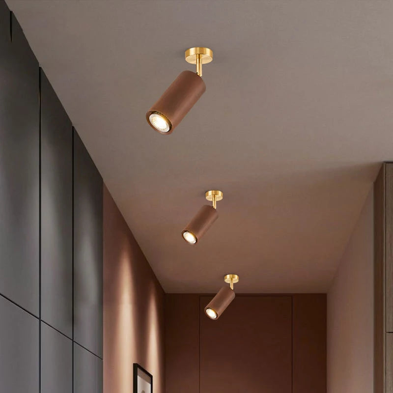 spot de plafond réglable en bois pour hôtel et magasin