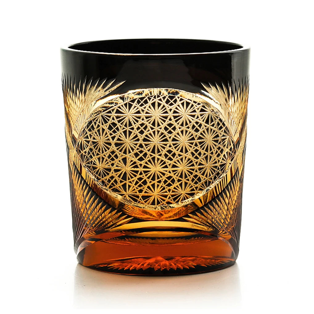 Verre whisky style edo kiriko gravure artisanale