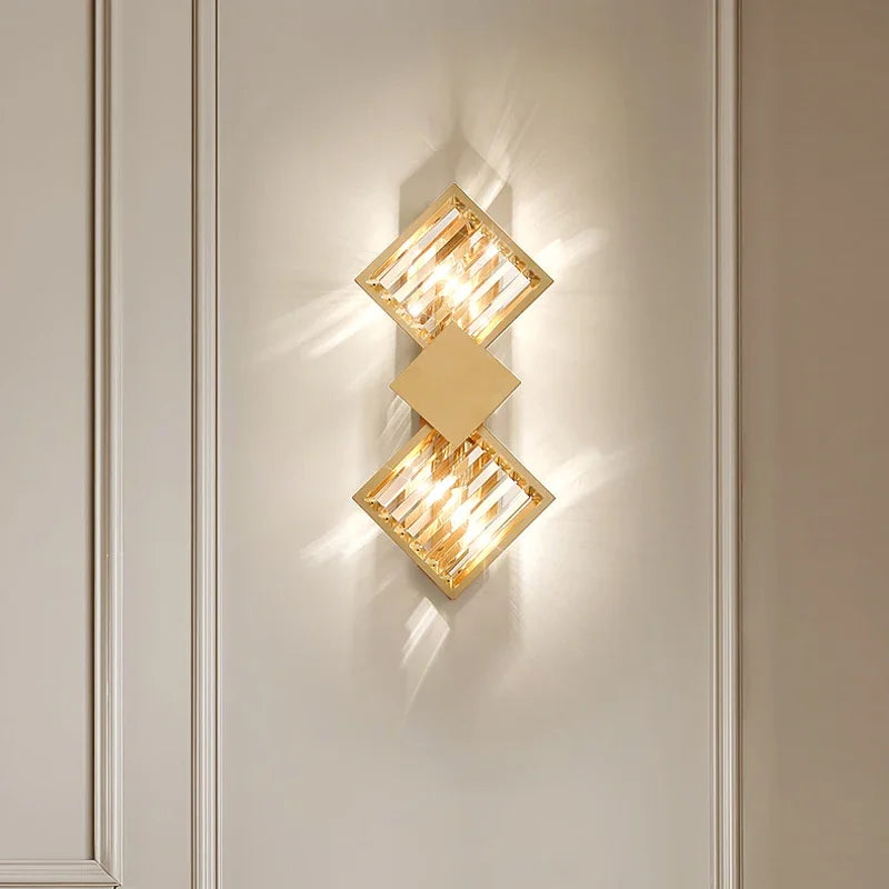 applique murale en cristal lumière de luxe