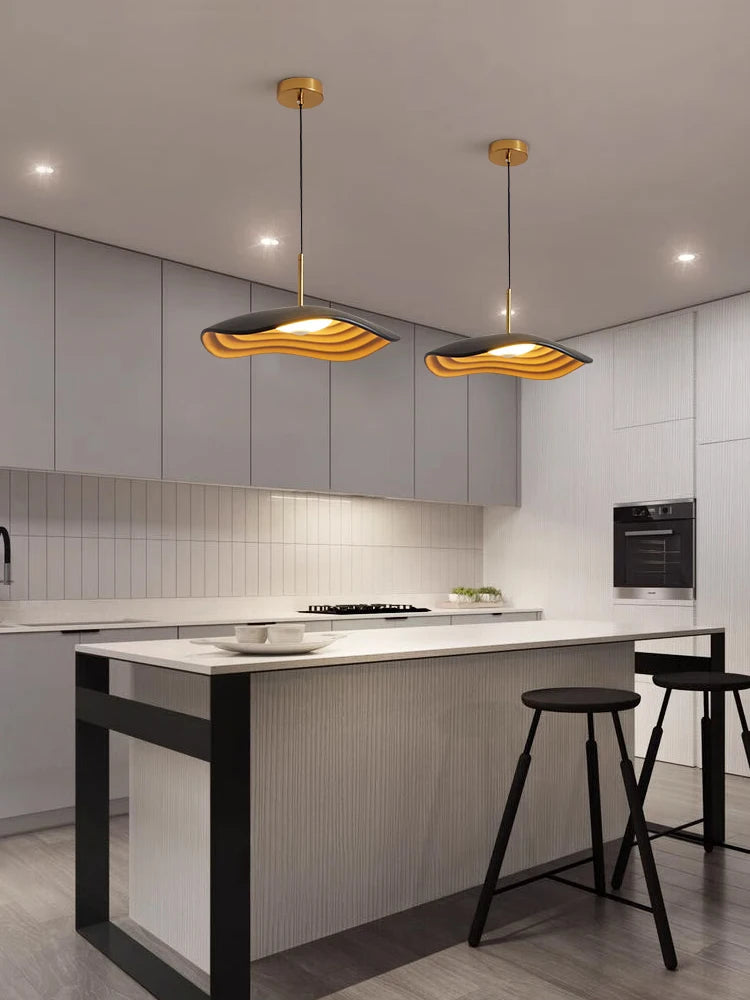 Lustre design en forme de feuille de lotus pour bar et restaurant