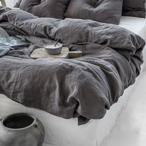 housse de couette en lin naturel doux et respirant