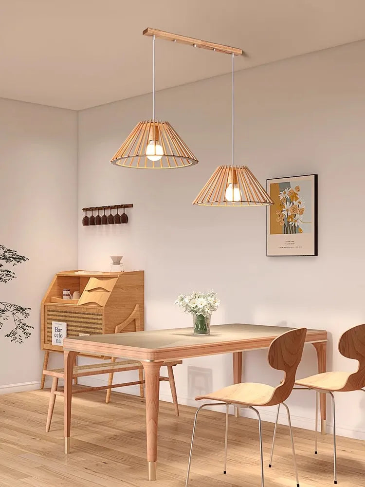 suspension en bois pour décoration intérieure nordique moderne