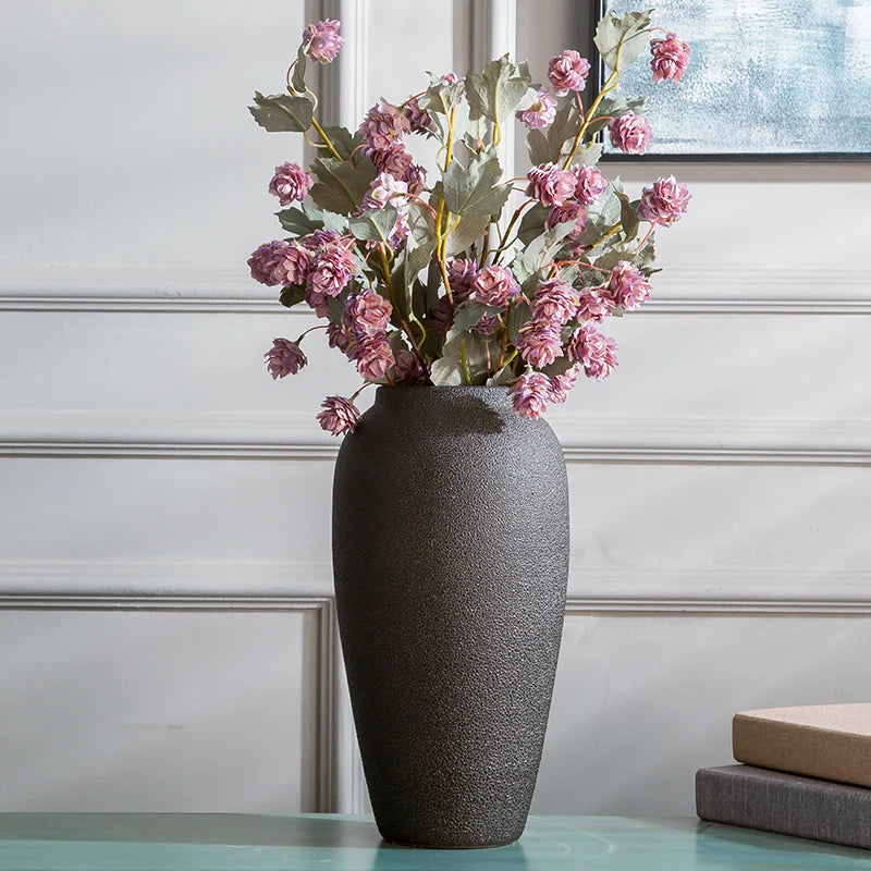 vase en céramique vintage style européen et chinois moderne - vue 6 sur 15
