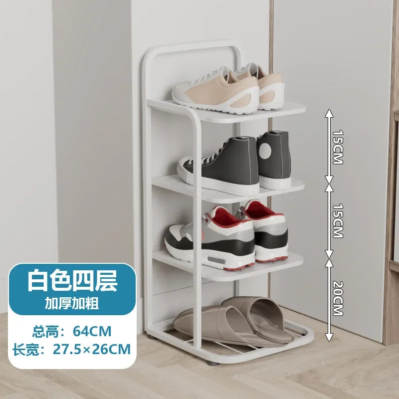 étagère à chaussures moderne en métal pour un rangement vertical élégant - vue 9 sur 12