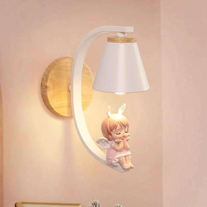 Applique murale nordiques décor à la maison appliques murales pour lecture ange fille chambre lit Led miroir luminaires Loft industriel Luminaria - vue 2 sur 9