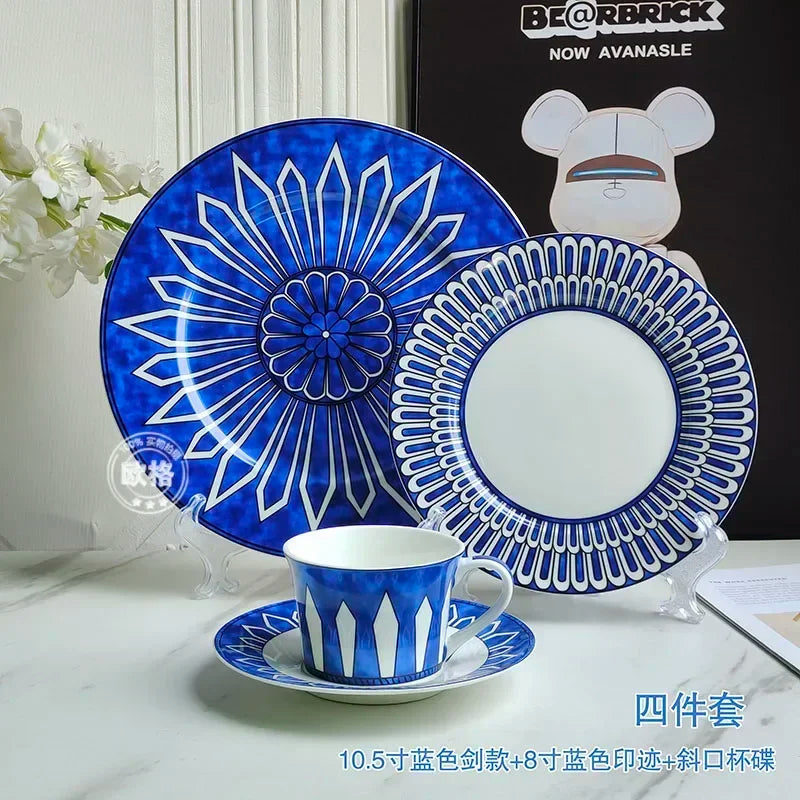 Assiette style européen motif sceau élégant pour thé - vue 2 sur 6