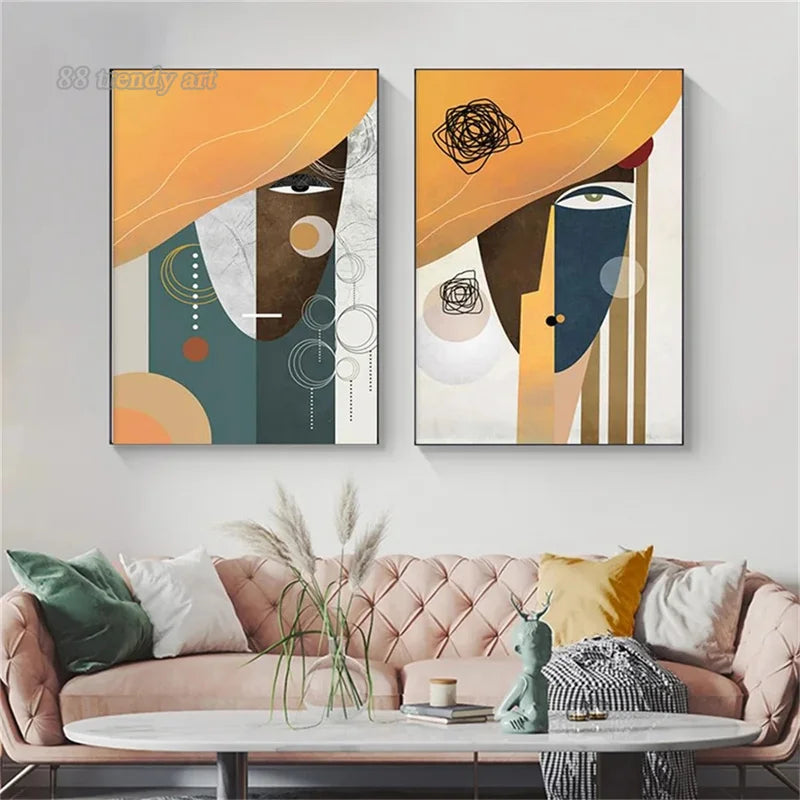 peintures abstraites modernes pour décoration murale intérieure