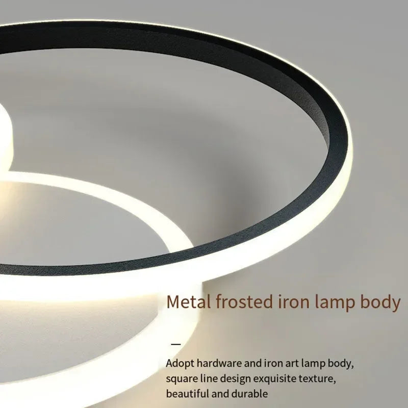 plafonnier design moderne circulaire en led pour intérieur élégant - vue 7 sur 13