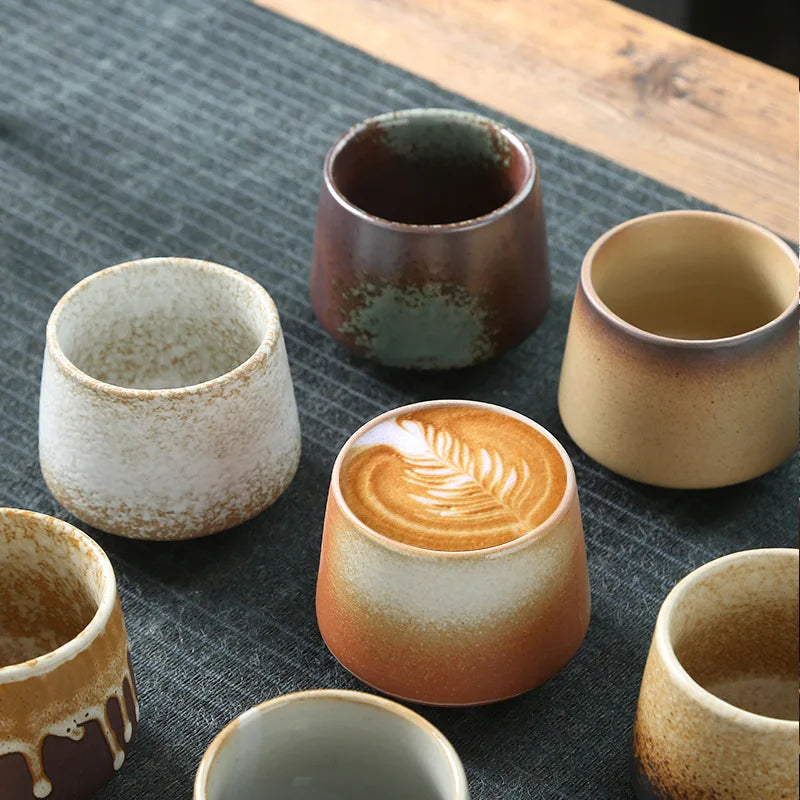 tasse thé japonaise raku artisanale style kungfu brut - vue 3 sur 7
