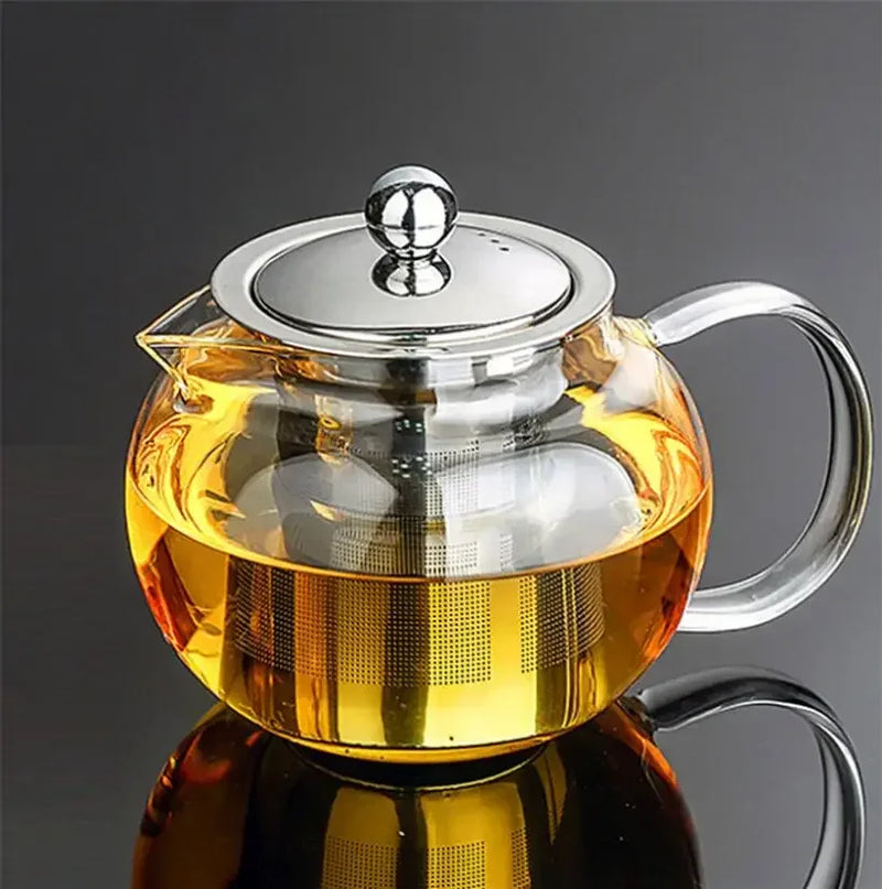 theiere en verre resistant a chaleur avec infuseur
