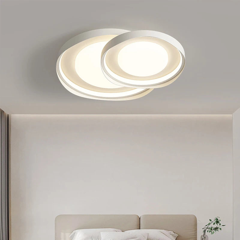 Plafonnier circulaire moderne en fer pour éclairage intérieur - vue 6 sur 11