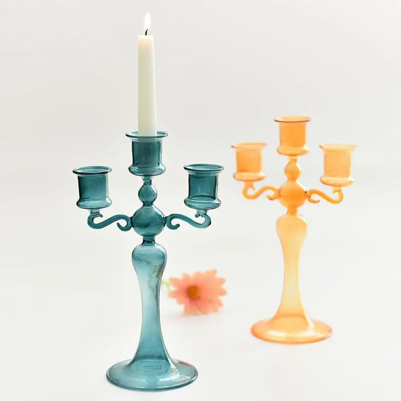 bougeoirs décoratifs en verre pour mariage et décoration intérieure - vue 4 sur 9