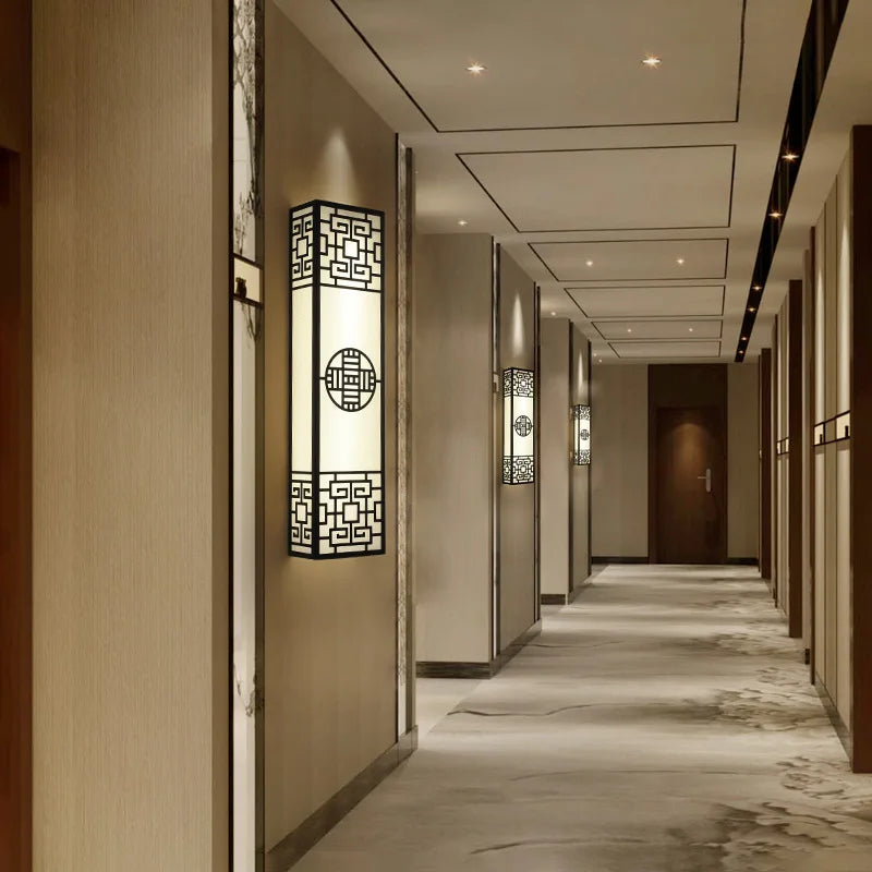 applique murale zen en bande style chinois pour hôtel et ingénierie - vue 4 sur 8